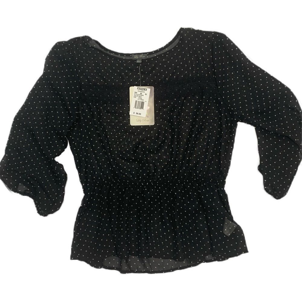 Lily rose black polkadot cinched waist - Picture 3 of 12